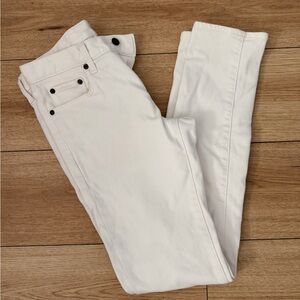 Uniqlo White Slim Fit Jeans Label Detail